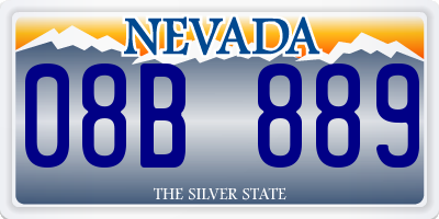 NV license plate 08B889