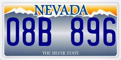 NV license plate 08B896