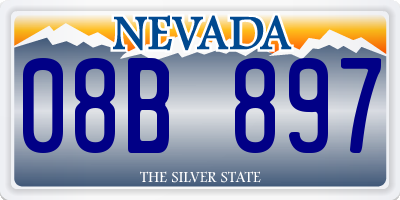 NV license plate 08B897