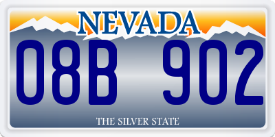 NV license plate 08B902