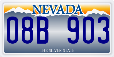 NV license plate 08B903