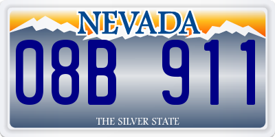 NV license plate 08B911