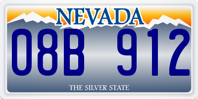 NV license plate 08B912