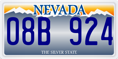 NV license plate 08B924