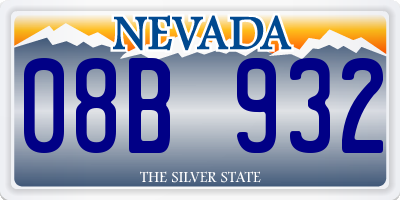 NV license plate 08B932