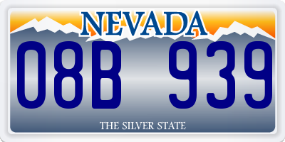 NV license plate 08B939