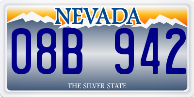 NV license plate 08B942
