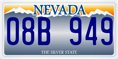 NV license plate 08B949