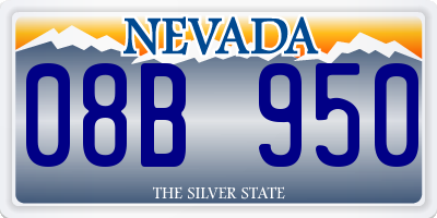 NV license plate 08B950