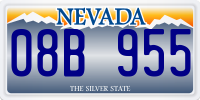 NV license plate 08B955