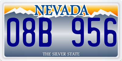 NV license plate 08B956