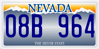 NV license plate 08B964