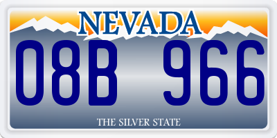 NV license plate 08B966