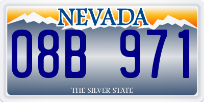 NV license plate 08B971