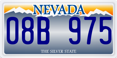 NV license plate 08B975