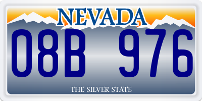 NV license plate 08B976