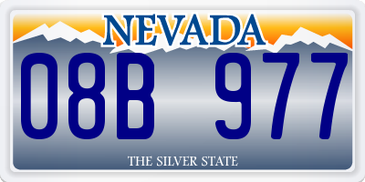 NV license plate 08B977
