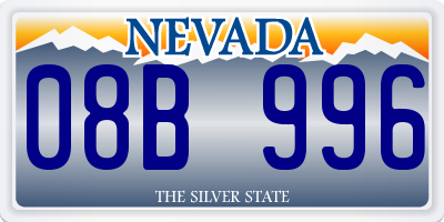 NV license plate 08B996