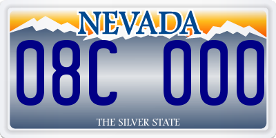NV license plate 08C000