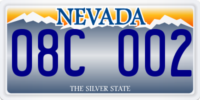 NV license plate 08C002