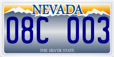 NV license plate 08C003