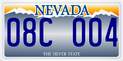 NV license plate 08C004