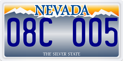 NV license plate 08C005