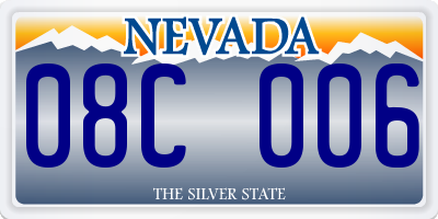 NV license plate 08C006