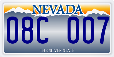 NV license plate 08C007