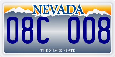 NV license plate 08C008