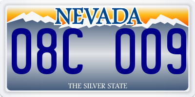 NV license plate 08C009
