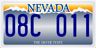 NV license plate 08C011