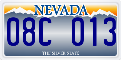 NV license plate 08C013