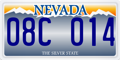 NV license plate 08C014