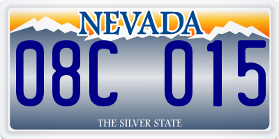 NV license plate 08C015