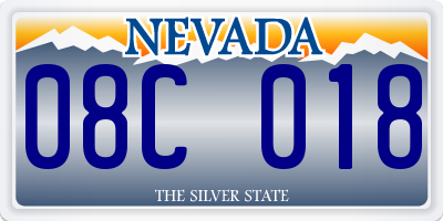 NV license plate 08C018