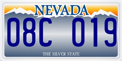 NV license plate 08C019