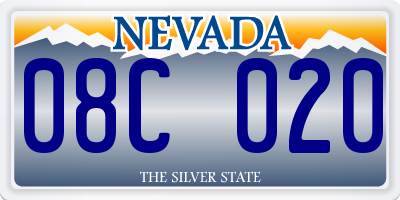 NV license plate 08C020