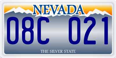 NV license plate 08C021