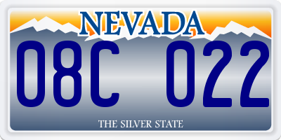 NV license plate 08C022