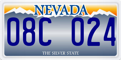 NV license plate 08C024