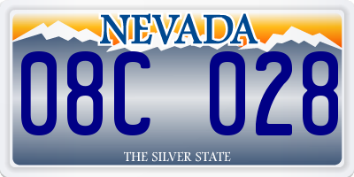 NV license plate 08C028