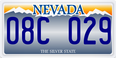 NV license plate 08C029