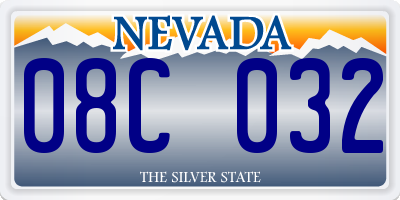 NV license plate 08C032