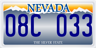NV license plate 08C033