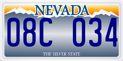 NV license plate 08C034