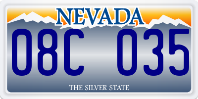 NV license plate 08C035