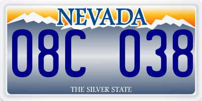 NV license plate 08C038
