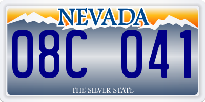 NV license plate 08C041
