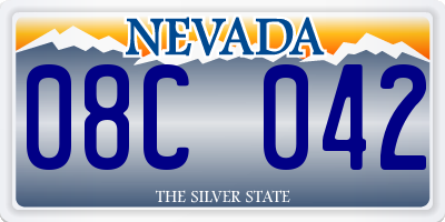 NV license plate 08C042